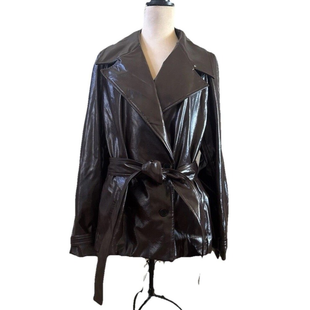Worthington NEW Women’s Jacket XL Brown Imitation Leather JC Penney Retail $124